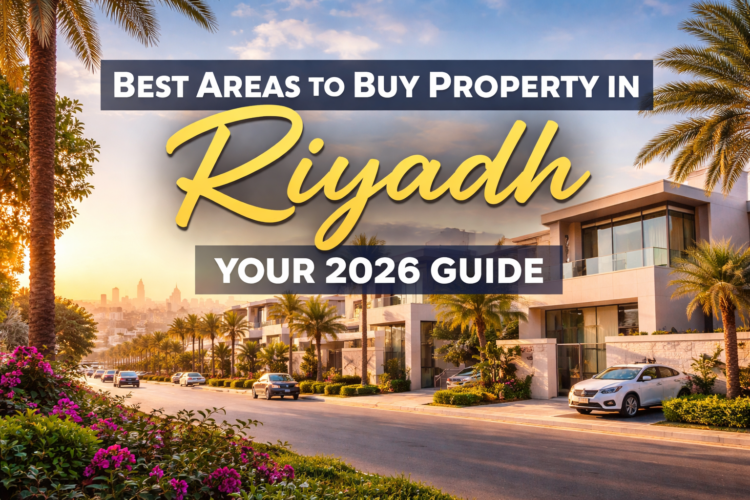 Modern villas in Riyadh at sunset showcasing one of the best areas to buy property in Riyadh in 2026